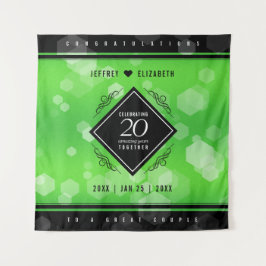 Tapete De Parede Aniversário de Casamento Elegante 20 Emerald