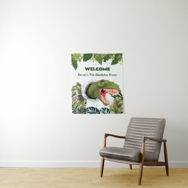 Tapete De Parede Aniversário de Dinossauro 3D (In Situ)