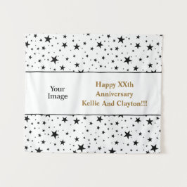 Tapete De Parede Aniversário de Mensagem/Foto Personalizada com Est