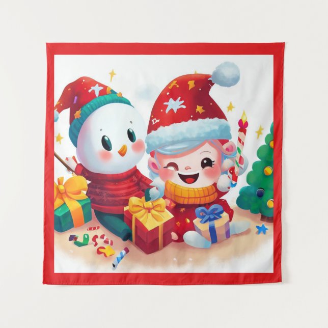 Tapete De Parede Aniversário de Natal 5 (Frente)