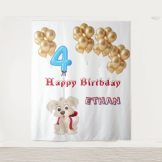 Tapete De Parede Aniversário de Quatro Anos 