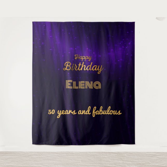 Tapete De Parede Aniversário Elegante (Frente)
