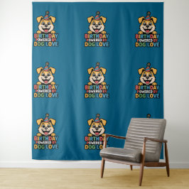 Tapete De Parede Aniversário Poderoso pelo Amor Canino Design