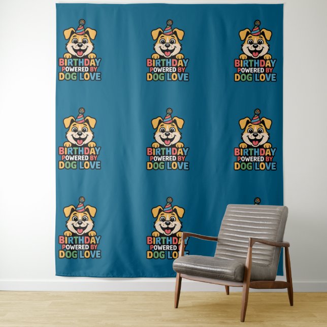 Tapete De Parede Aniversário Poderoso pelo Amor Canino Design (In Situ)