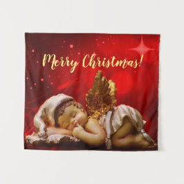 Tapete De Parede Anjo Dormindo Bebê Jesus Natal