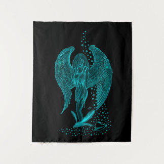 Tapete De Parede Anjo perdido no Amor, Design preto e verde