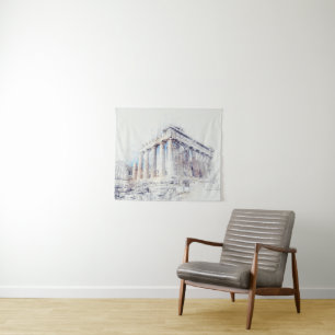 Tapete De Parede Antigos Sítios Partenon em Atenas, Grécia