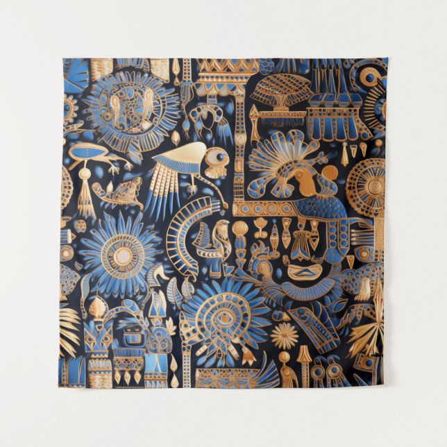 Tapete De Parede Antigos Tapestrais Têxteis Egípcios (Frente)