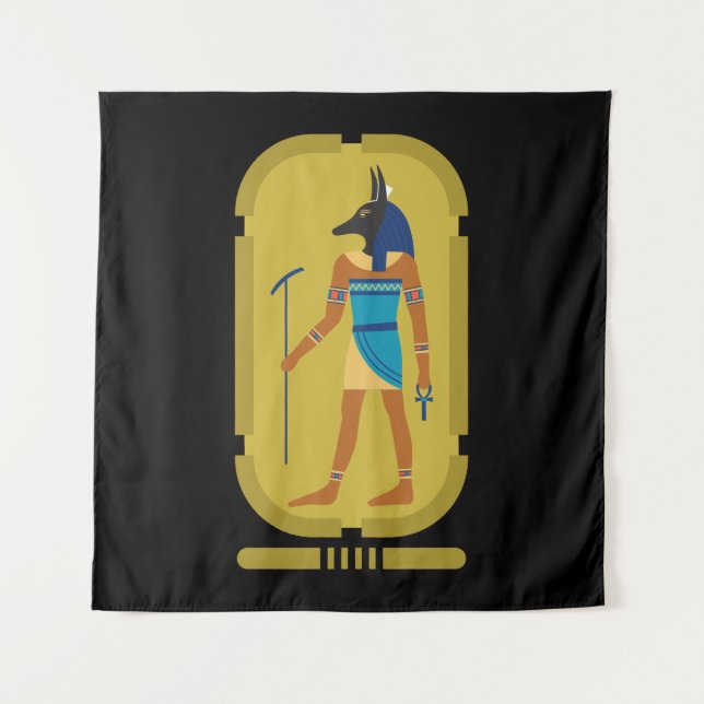 Tapete De Parede Anubis Egípcio Deus Da Mumificação (Frente)