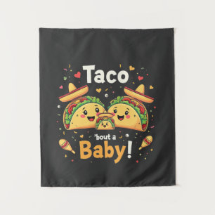 Tapete De Parede Anúncio de gravidez do bebê Taco Bout