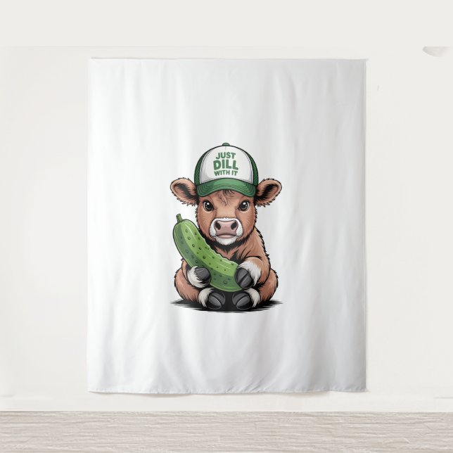 Tapete De Parede Apenas Morra Com Sua Vaca, Picada Engraçada (Frente)