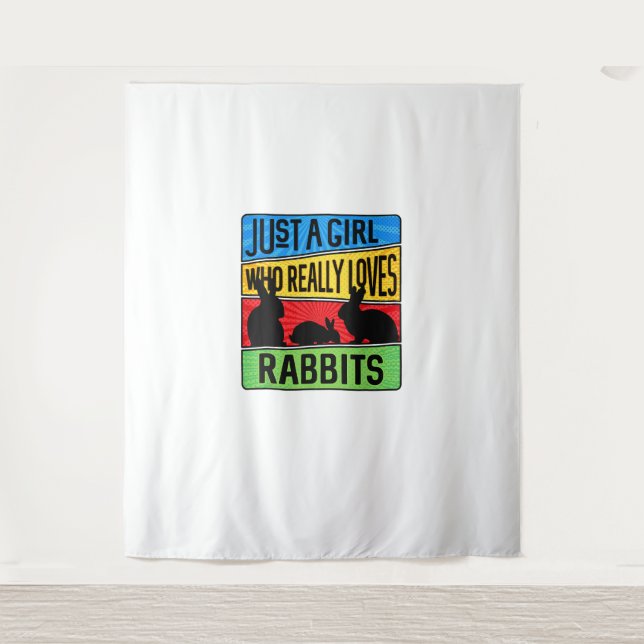 Tapete De Parede Apenas Uma Garota Que Ama Coelhos (Frente)