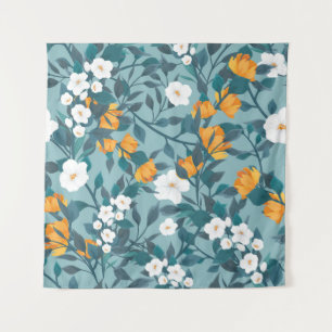 Tapete De Parede Apple Floral: Um Padrão De Sangue Motif.