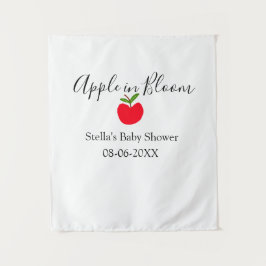 Tapete De Parede Apple in bloom baby shower red apple name date 