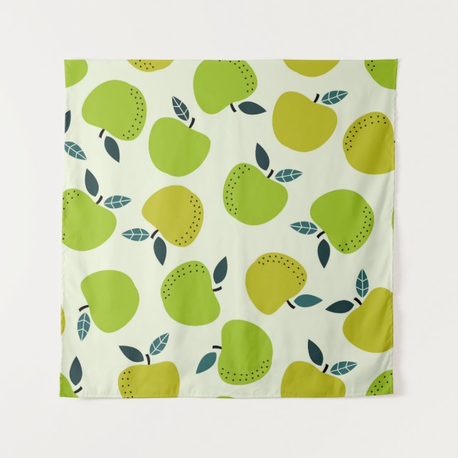 Tapete De Parede Apple seamless pattern. Fruit theme illustration.a (Frente)