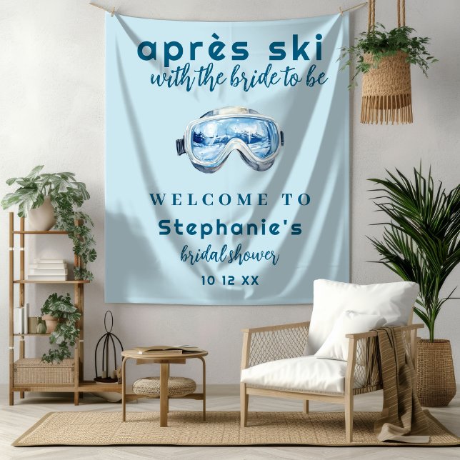 Tapete De Parede Apres Ski Sporty Winter Bridal Shower Backdrop (Criador carregado)