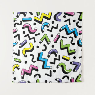 Tapete De Parede Apresentação Geométrica: Padrão de Formas de Dodle