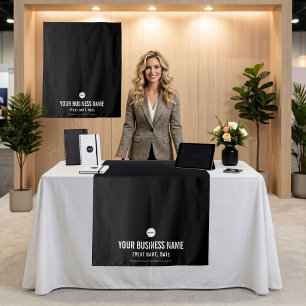Tapete De Parede Apresentador de mesa preto personalizado para expo