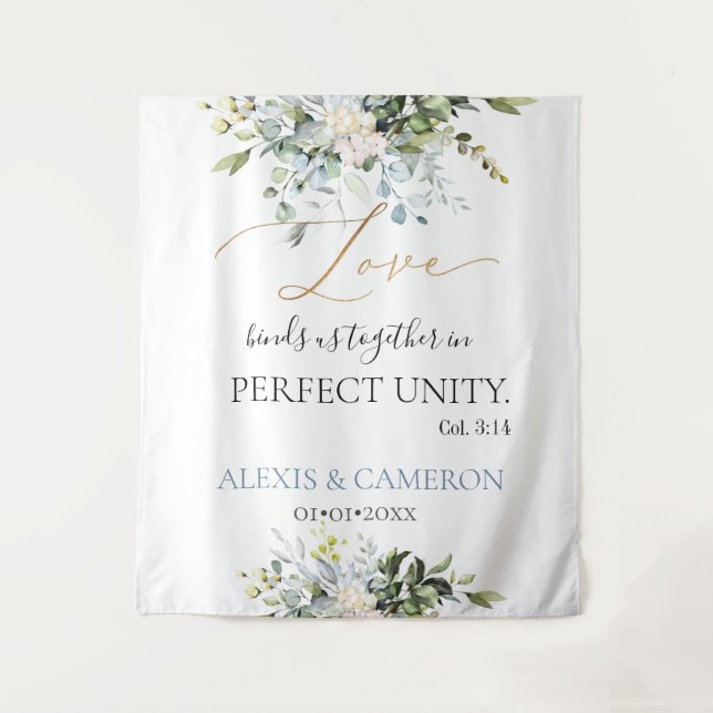 Tapete De Parede Aquarela Azul Empoeirada Eucalipto, Col. 3:14 (Frente)