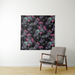 Tapete De Parede Aquarela Chrysanthemum flores impressão de tinta f