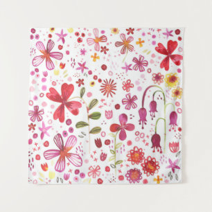 Tapete De Parede Aquarela de Flor Selvagem