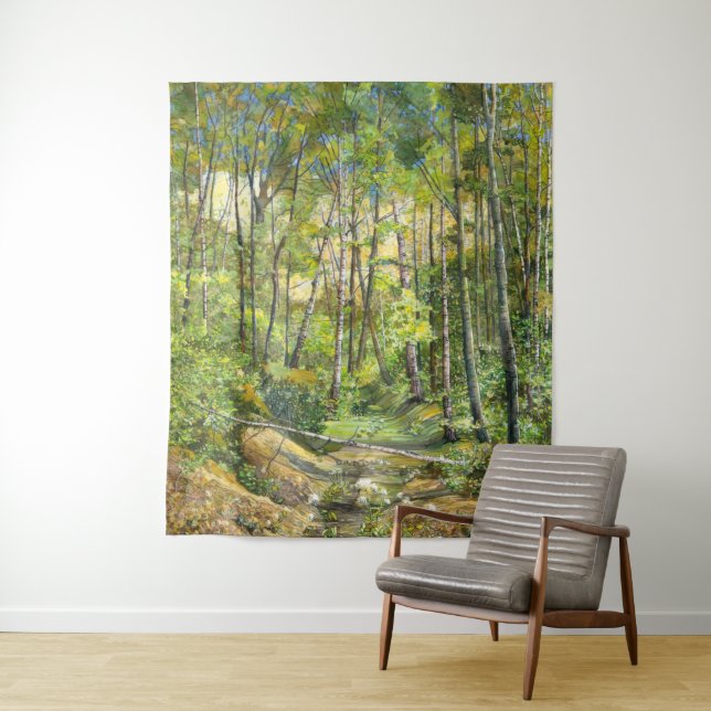 Tapete De Parede aquarela de pintura em ranho na seda (In Situ)