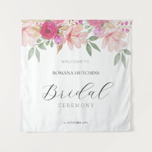 Tapete De Parede Aquarela Floral Elegante pintada à mão