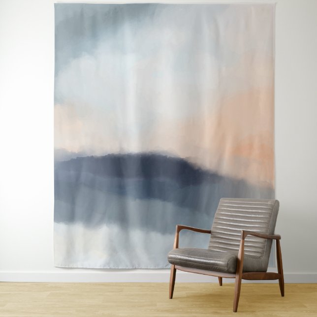 Tapete De Parede Aquarela Nuvens Mistura Paisagem (In Situ)