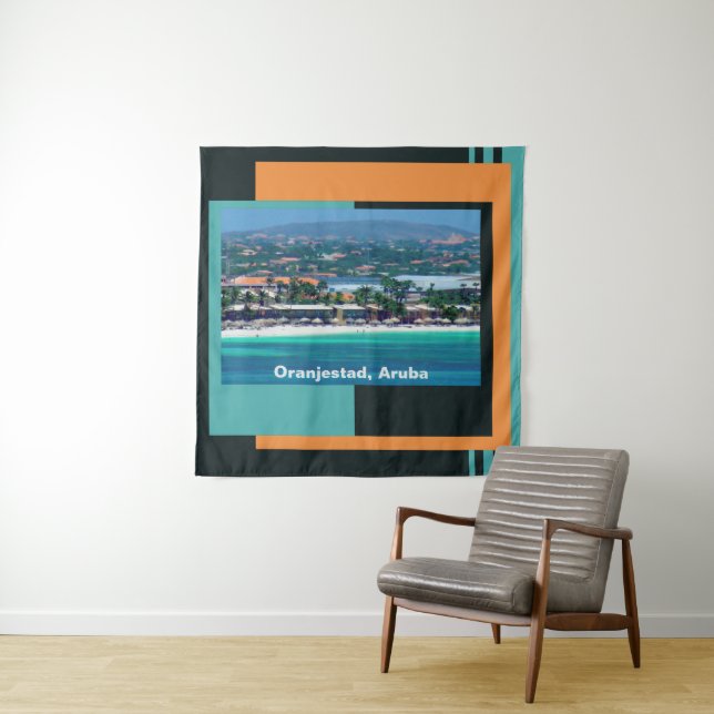 Tapete De Parede Aquarelas de Oranjestad, Aruba (In Situ)