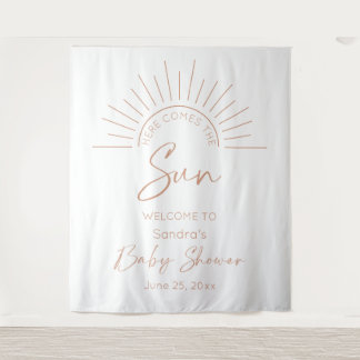 Tapete De Parede Aqui Vem O Chá de fraldas Sun Boho
