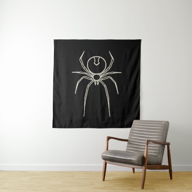 Tapete De Parede Aranha - Bat Black e Bone White (In Situ)