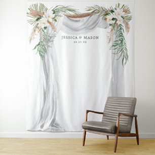 Tapete De Parede Arco de Casamento Boêmio Fundo para Fotografia