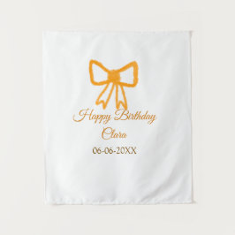 Tapete De Parede Arco de laranja amarelo no watercolor retro feliz 