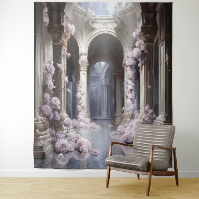 Tapete De Parede Arco Floral Romântico Pendurado (In Situ)