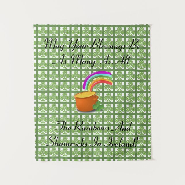 Tapete De Parede Arcos-íris e trevos (Frente)