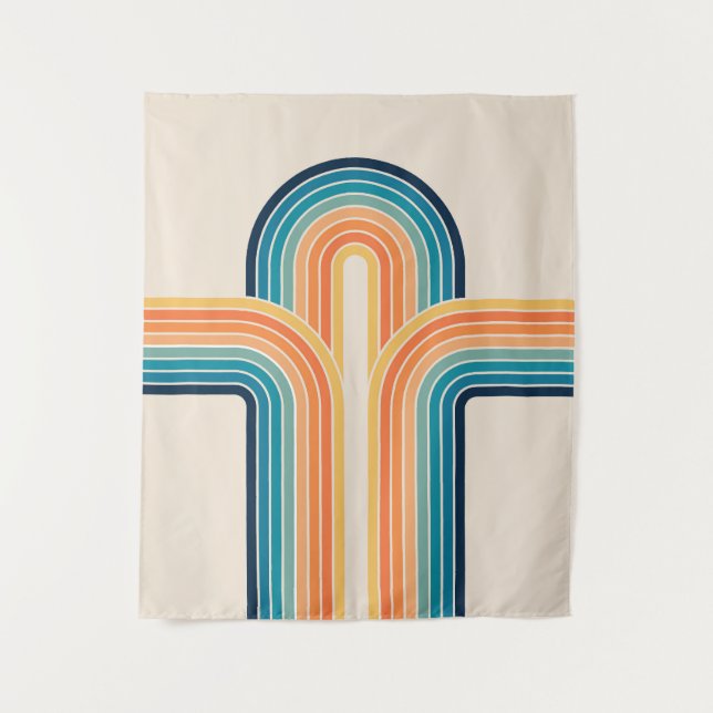 Tapete De Parede Arcos retrorreflectores triplos coloridos (Frente)