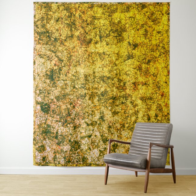 Tapete De Parede Arranhões numa imagem amarela clara (In Situ)