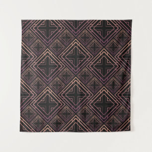 Tapete De Parede Art Deco Black-Dourado Elegance