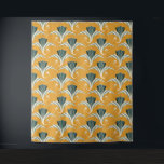 Tapete De Parede Art Deco Crane - fundo amarelo<br><div class="desc">Art Deco Crane - fundo amarelo</div>