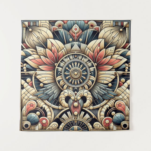 Tapete De Parede Art Deco Intricate Design (Frente)