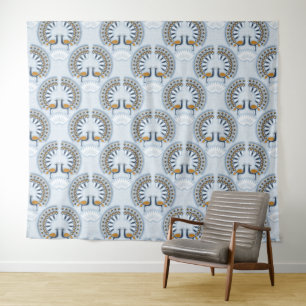 Tapete De Parede Art Deco retro Peacock