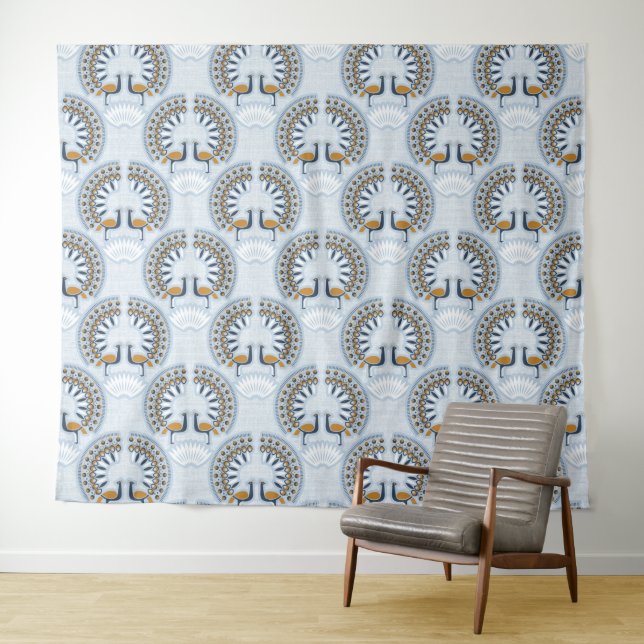 Tapete De Parede Art Deco retro Peacock (In Situ (Horizontal))