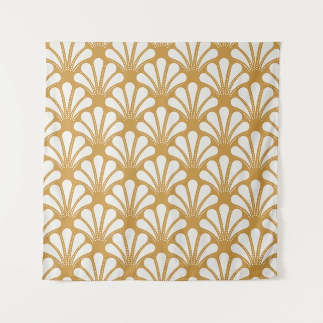 Tapete De Parede Art Deco — Shell Geométrico (Frente)