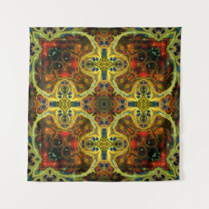 Tapete De Parede art nouveau ornamental vintage pattern in green, y