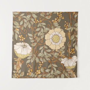 Tapete De Parede Art Nouveau: Vintage Floral Decorativa.