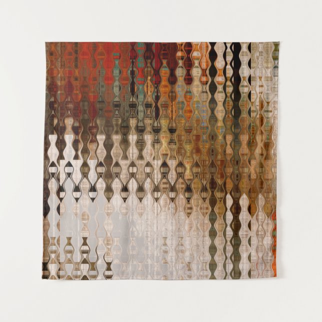 Tapete De Parede arte abstrato colorida interseção geométrica (Frente)