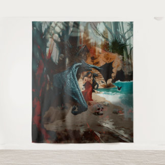 Tapete De Parede Arte AI Escura Oculta Escura Oculta abstrato Drago