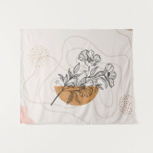 Arte Botânica Abstrata – Arte Minimalista de Linha