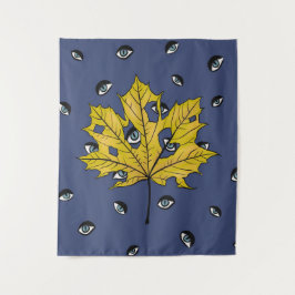 Tapete De Parede Arte Botânica Assustadora de Folhas