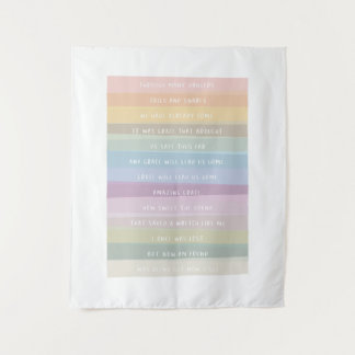 Tapete De Parede Arte Colorida em Tons de Arco-íris da Letra de Ama